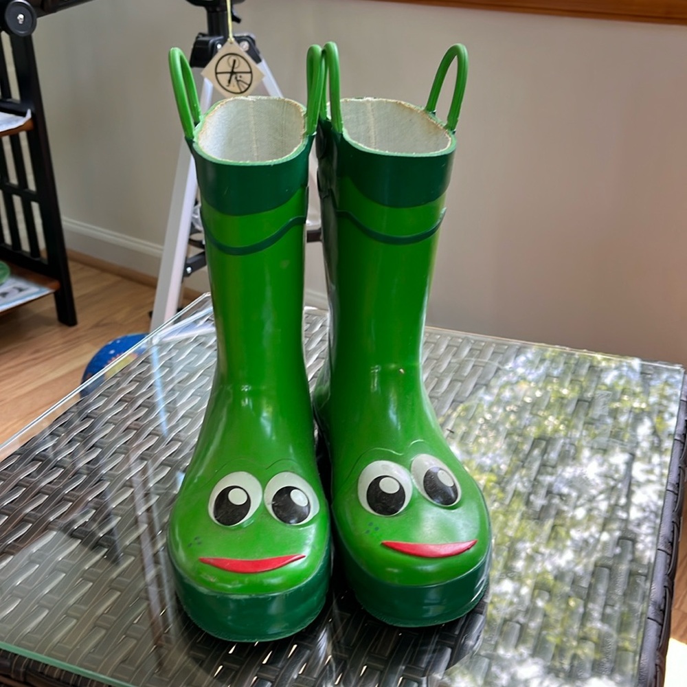Western Chief frog green rain boots little kids size 12